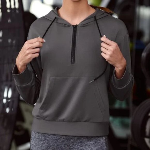 Grey Sport Hoodie with Pockets in S ( Can fit M) - Picture 3 of 3